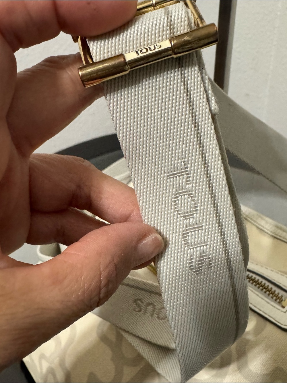 TOUS Cream and Taupe Pattern Shoulder Bag - Picture 15 of 16